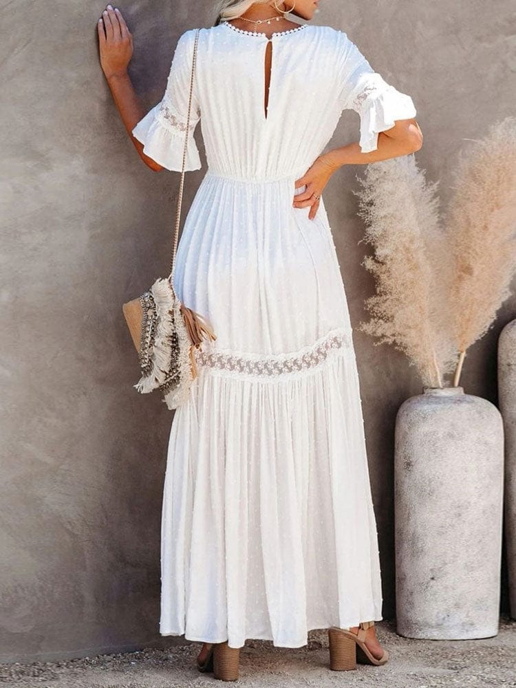 long white maxi dress